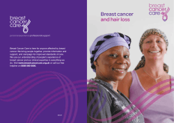 Breast cancer and hair loss personal experience professional support