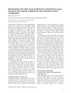 Interpretation of the study “Lack of effectiveness of hyperbaric oxygen