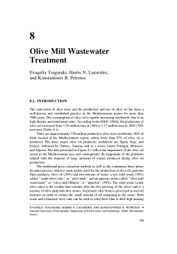 8 Olive Mill Wastewater Treatment Evagelia Tsagaraki, Harris N. Lazarides,