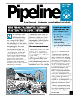 Pipeline M HOME AEROBIC WASTEWATER TREATMENT: AN ALTERNATIVE TO SEPTIC SYSTEMS