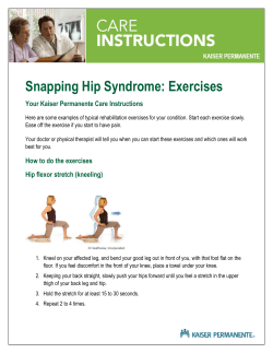 Snapping Hip Syndrome: Exercises Your Kaiser Permanente Care Instructions