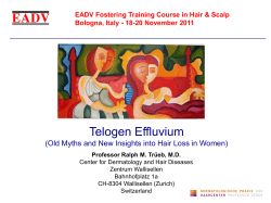 Telogen Effluvium EADV Fostering Training Course in Hair &amp; Scalp