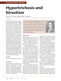 Hypertrichosis and hirsutism
