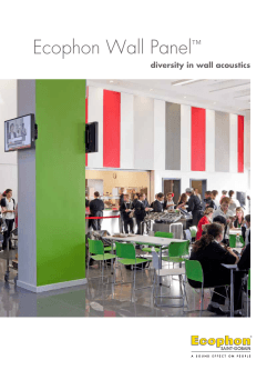 Ecophon Wall Panel ™ diversity in wall acoustics