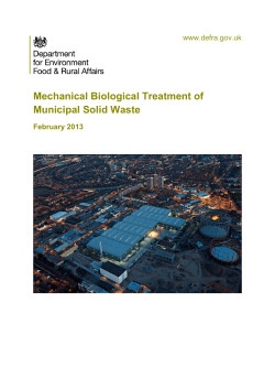 Mechanical Biological Treatment of Municipal Solid Waste  www.defra.gov.uk
