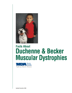 Duchenne &amp; Becker Muscular Dystrophies Facts About Updated December 2009