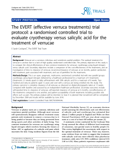 The EVERT (effective verruca treatments) trial