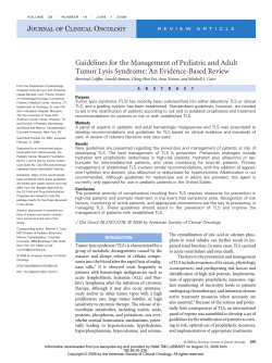 Guidelines for the Management of Pediatric and Adult