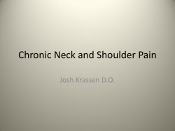 Chronic Neck and Shoulder Pain Josh Krassen D.O.