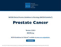 Prostate Cancer NCCN Guidelines Version 2.2014 Version 2.2014