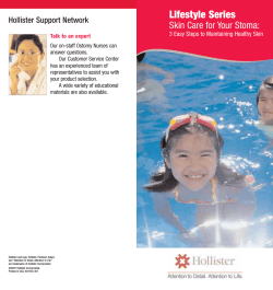 Lifestyle Series Skin Care for Your Stoma: Hollister Support Network
