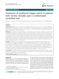 Treatment of myofascial trigger points in patients controlled trial
