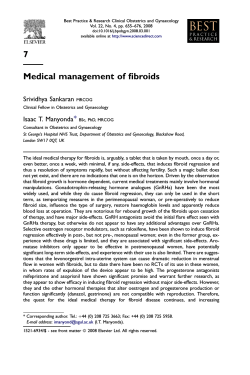 7 Medical management of fibroids Srividhya Sankaran