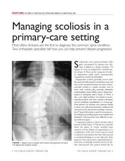 Managing scoliosis in a primary-care setting