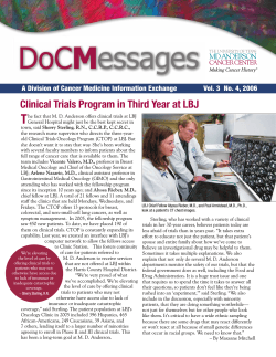 T Clinical Trials Program in Third Year at LBJ
