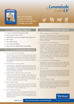 For the treatment of gastro-intestinal parasites and lungworm in sheep and cattle