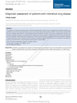 Diagnostic assessment of patients with interstitial lung disease REVIEW