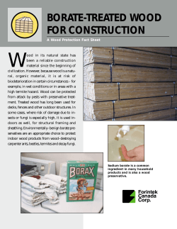 W BORATE-TREATED WOOD FOR CONSTRUCTION