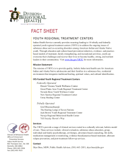 FACT SHEET YOUTH REGIONAL TREATMENT CENTERS