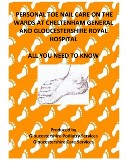 PERSONAL TOE NAIL CARE ON THE WARDS AT CHELTENHAM GENERAL HOSPITAL