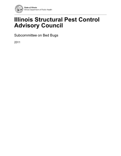 Illinois Structural Pest Control Advisory Council Subcommittee on Bed Bugs