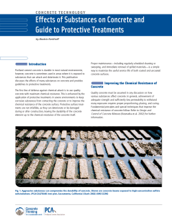 Effects of Substances on Concrete and Guide to Protective Treatments Introduction