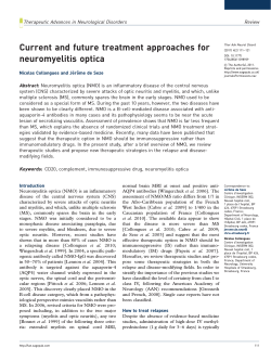 Current and future treatment approaches for neuromyelitis optica Review