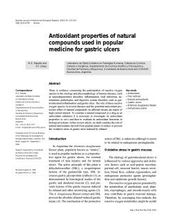 Antioxidant properties of natural compounds used in popular medicine for gastric ulcers
