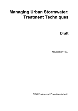 Managing Urban Stormwater: Treatment Techniques Draft November 1997