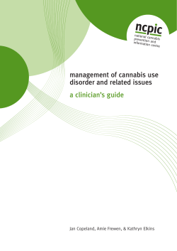 management of cannabis use disorder and related issues a clinician’s guide