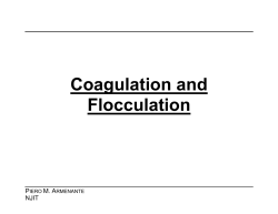 Coagulation and Flocculation P M. A