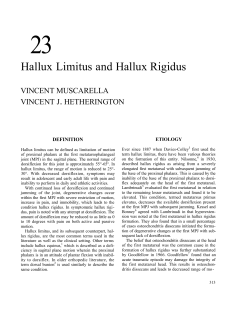 23 Hallux Limitus and Hallux Rigidus  .