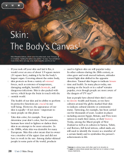 Skin: The Body’s Canvas 1