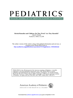 Alan D. Woolf 2003;112;240 Pediatrics