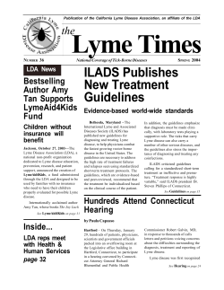 Lyme Times ILADS Publishes New Treatment Guidelines