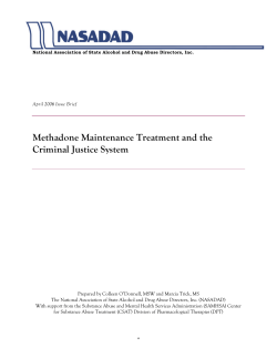 Methadone Maintenance Treatment and the Criminal Justice System