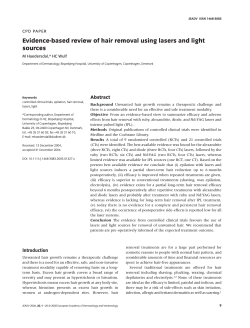 Evidence-based review of hair removal using lasers and light sources Abstract