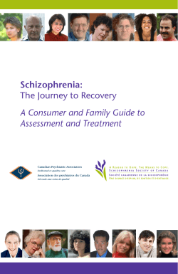 Schizophrenia: The Journey to Recovery A Consumer and Family Guide to