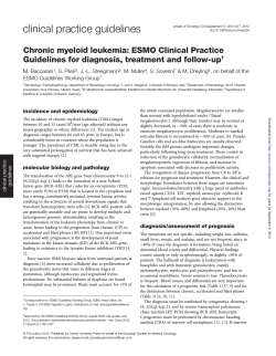 Chronic myeloid leukemia: ESMO Clinical Practice