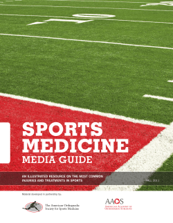 SPORTS MEDICINE MEDIA GUIDE AN ILLUSTRATED RESOURCE ON THE MOST COMMON