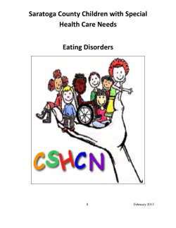 Saratoga County Children with Special Health Care Needs Eating Disorders