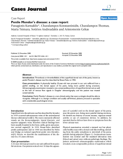 Cases Journal Penile Mondor's disease: a case report