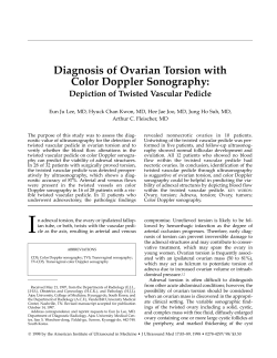 Diagnosis of Ovarian Torsion with Color Doppler Sonography: