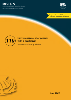 110 SIGN Early management of patients with a head injury