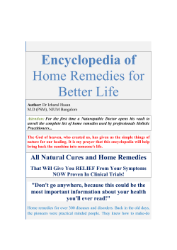 Encyclopedia of Home Remedies for Better Life