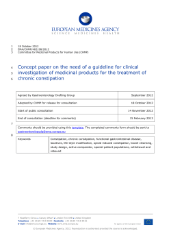 Concept paper on the need of a guideline for clinical