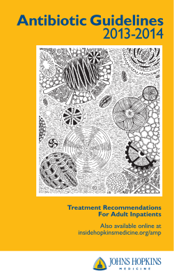 Antibiotic Guidelines 2013-2014 Treatment Recommendations For Adult Inpatients