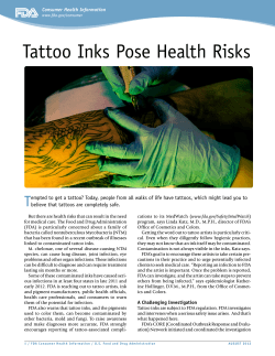 Tattoo Inks Pose Health Risks T