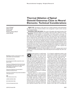 O Thermal Ablation of Spinal Osteoid Osteomas Close to Neural Elements: Technical Considerations