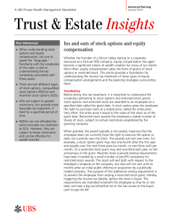 Trust &amp; Estate Insights Ins and outs of stock options and equity compensation